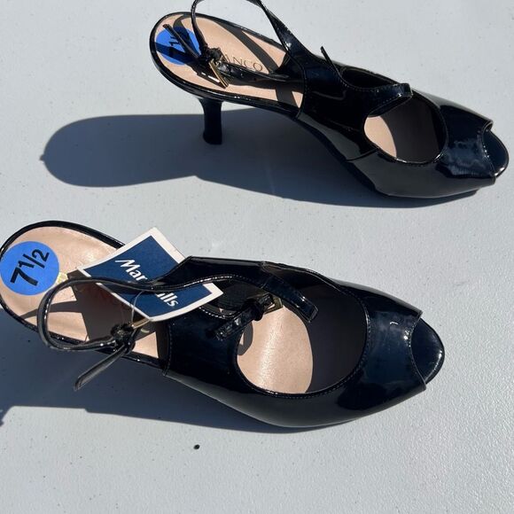 Franco Sarto Black Patent Heels - Picture 4 of 7